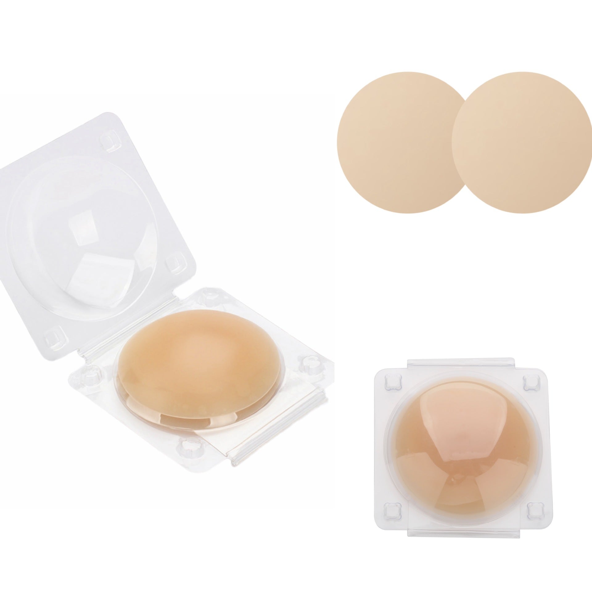 Temperature-Sensitive Glue-Free Self-Adhesive Nipple Covers, Reusable Invisible Traceless Breast Covers, Anti-Bump Nipple Covers