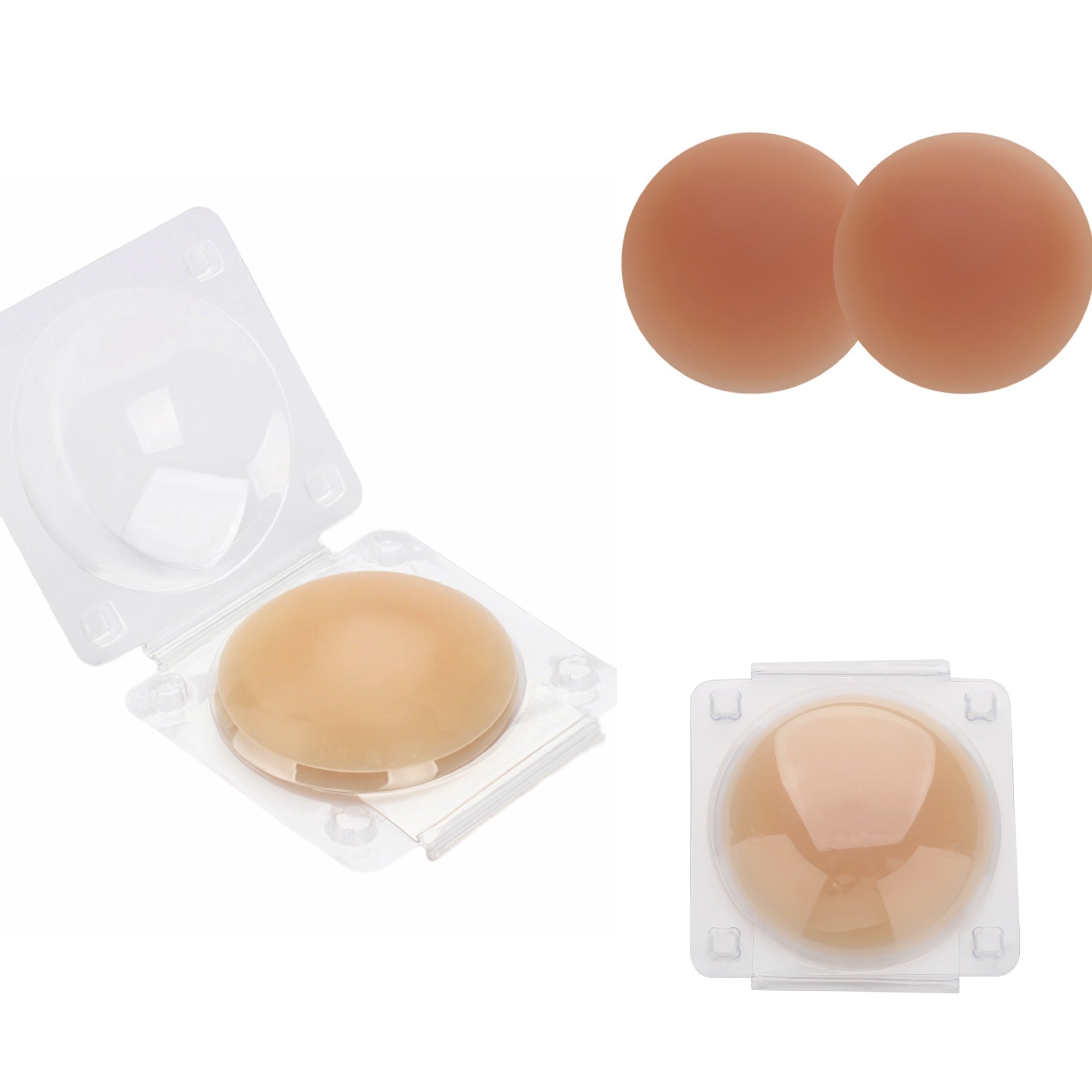 Temperature-Sensitive Glue-Free Self-Adhesive Nipple Covers, Reusable Invisible Traceless Breast Covers, Anti-Bump Nipple Covers