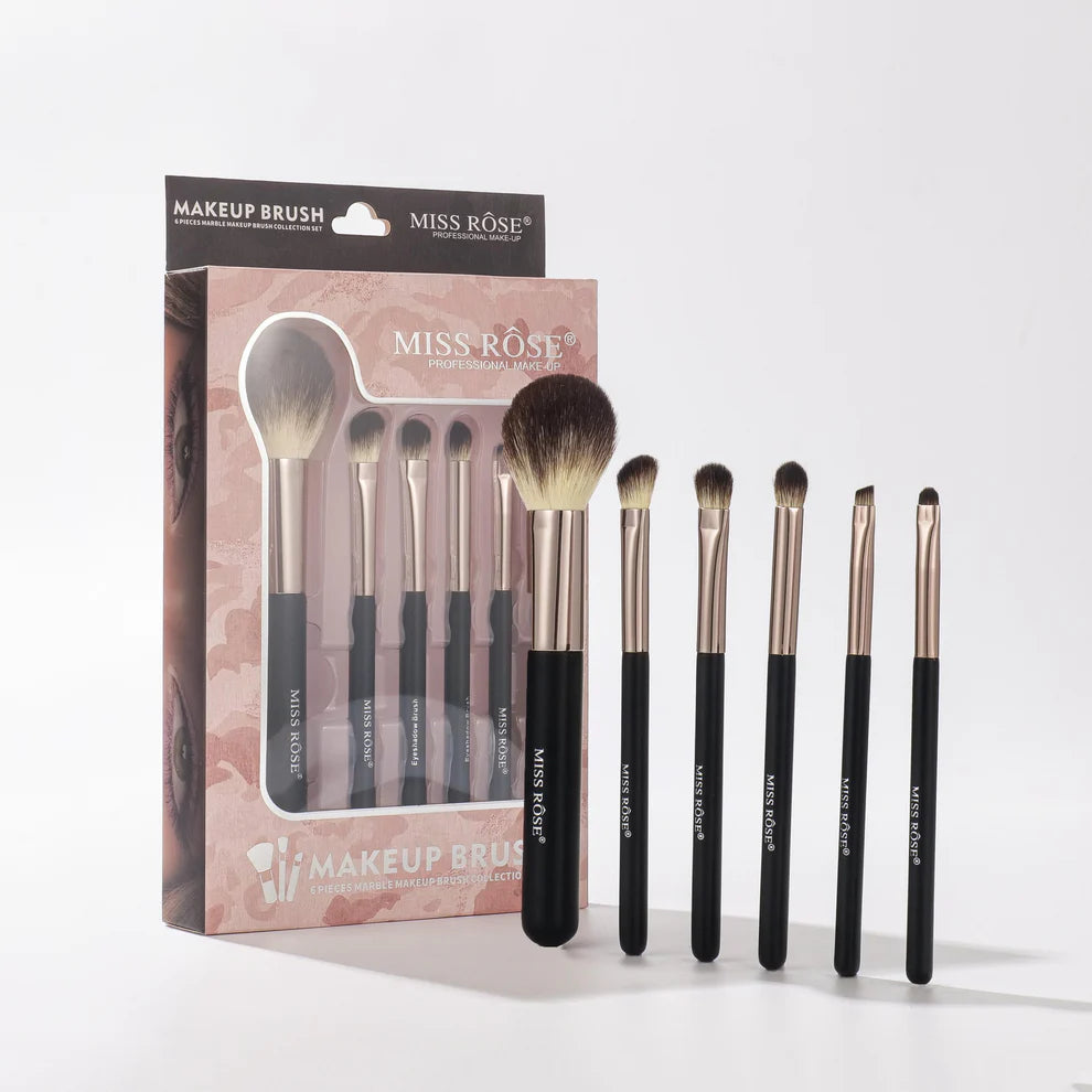 Miss Rose - Professional 6 Marble Makeup Brush Set (Original)