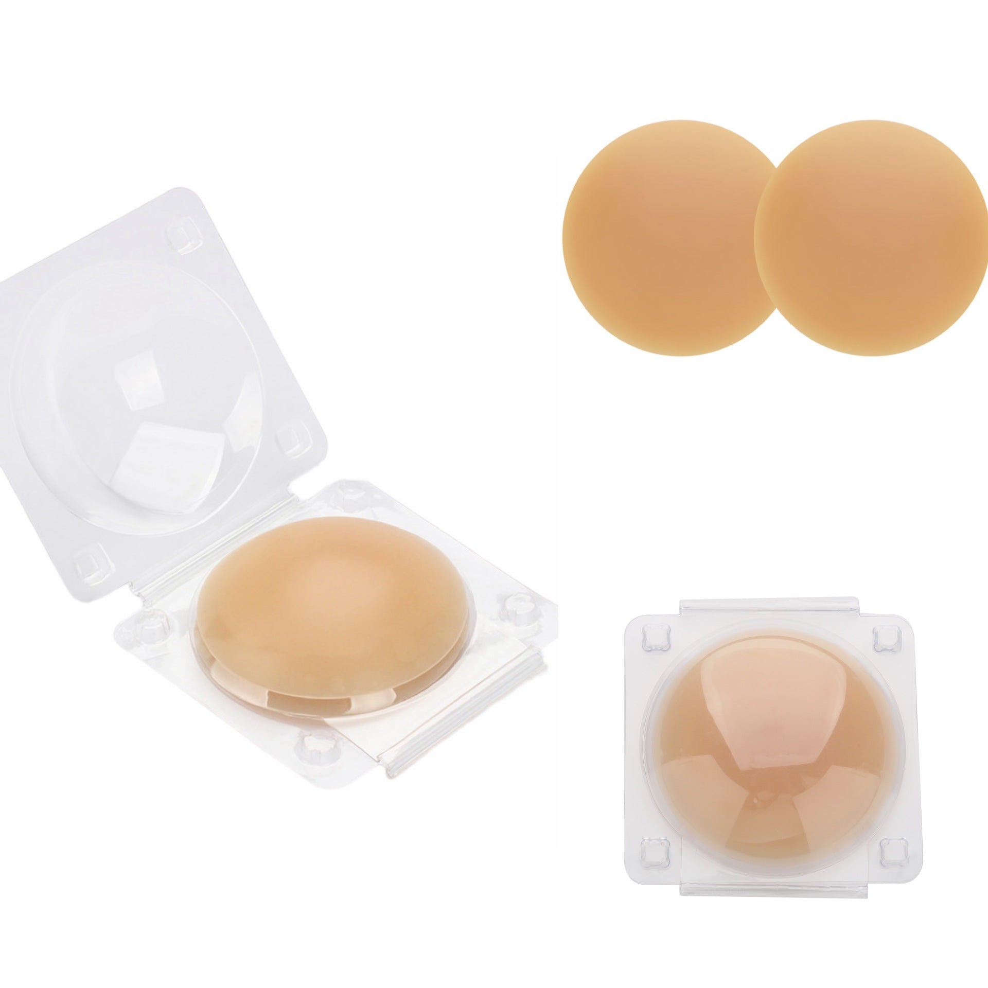 Temperature-Sensitive Glue-Free Self-Adhesive Nipple Covers, Reusable Invisible Traceless Breast Covers, Anti-Bump Nipple Covers